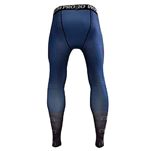 LILLIWEEN Men's Super-Hero Compression Fitness T-Shirt 3D Print Quick-Drying Gym Base Layer