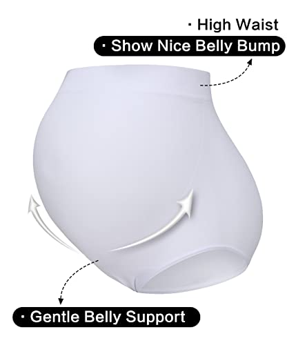 Seamless Maternity Shapewear: High-Waisted Belly Support Panties, S-XXXL