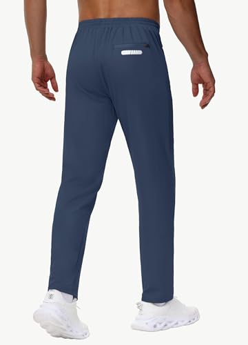 MIVEI Men's Lightweight Athletic Sweatpants with Zipper Pocket