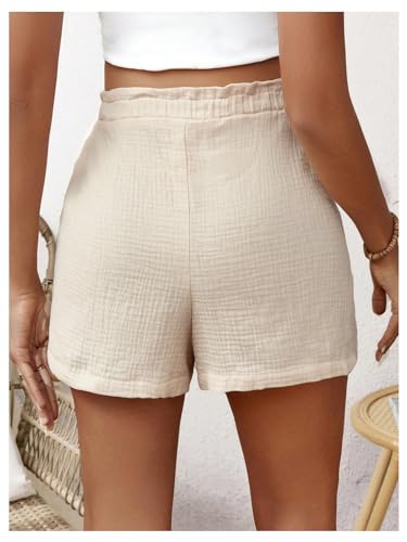 OYOANGLE Comfortable High-Elastic Waist Wide Leg Maternity Shorts