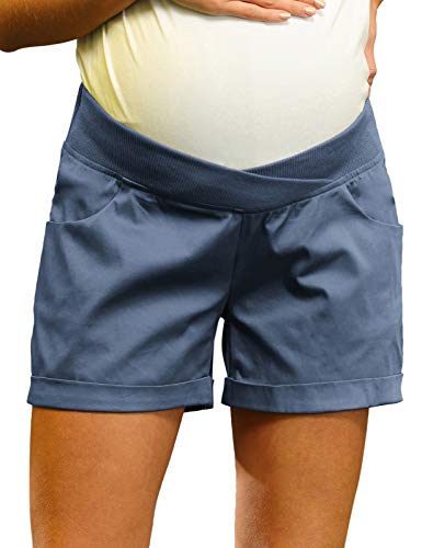 Maternity Shorts for Women Cross Waist Casual with Pockets