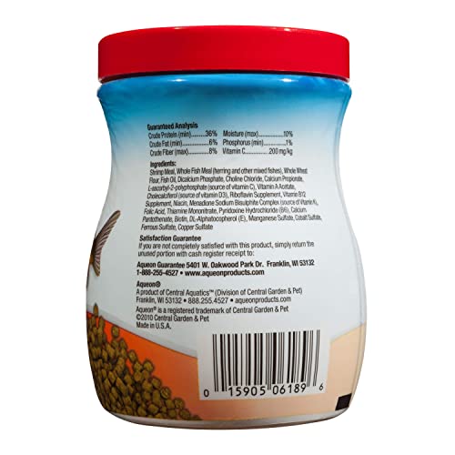 Aqueon Sinking Pellets for Tropical Fish, Goldfish & More, 6.5 Ounces