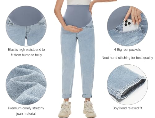 Maternity Denim Boyfriend Jeans for Women