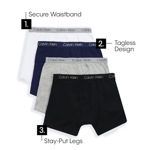 Calvin Klein Boys' 4 Pack Boxer Brief Value Set