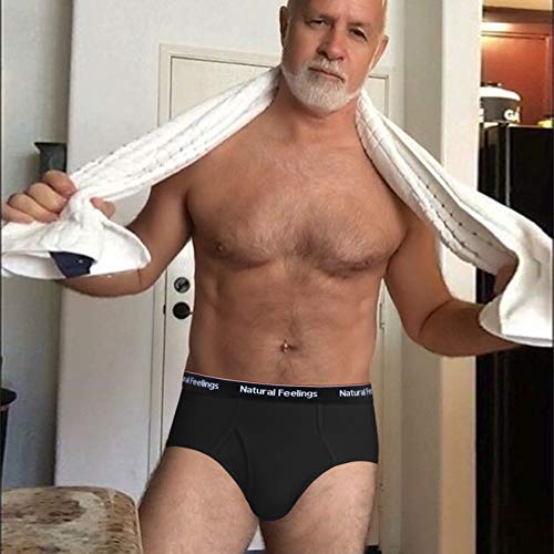 Natural Feelings Men's Cotton Briefs S-M-L-XL XXL Full Rise Comfort Waistband Multipack