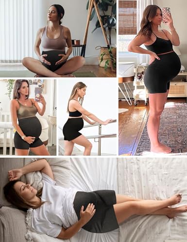 Buttery Soft Peauty Over The Belly Maternity Shorts