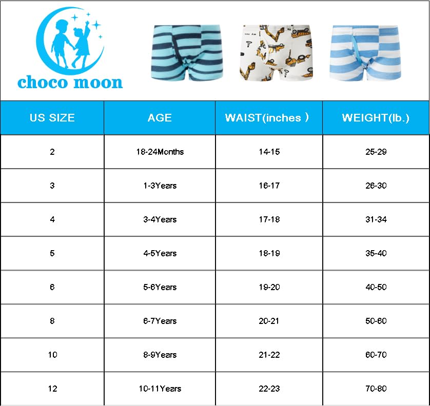Choco Moon Soft Cotton Boxer Brief Multipack for Boys