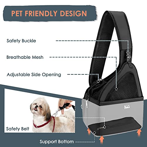 SlowTon Pet Dog Sling Carrier - Hands-Free Small Animal Travel Bag