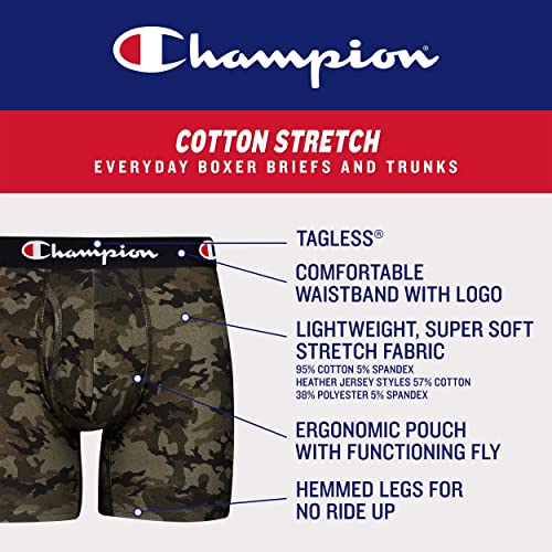 Champion Men's Daily Comfort Stretch Cotton Boxer Briefs