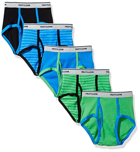 Fruit of the Loom Boys' Tag-Free Cotton Briefs (Assorted Colors)
